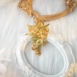 Vibrant Tiger Lily Enamel Pin