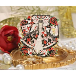 Red & Black Rose Princess Wand Brooch